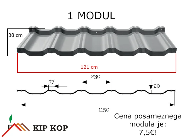 MODULARNA KRITINA V OBLIKI STREŠNIKA NORDIC MODULOS CR25