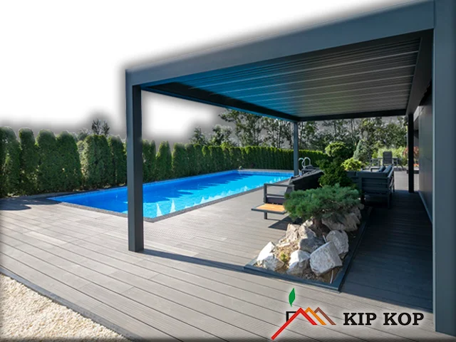 Električna podesiva aluminijska pergola 290x290 s LED osvjetljenjem